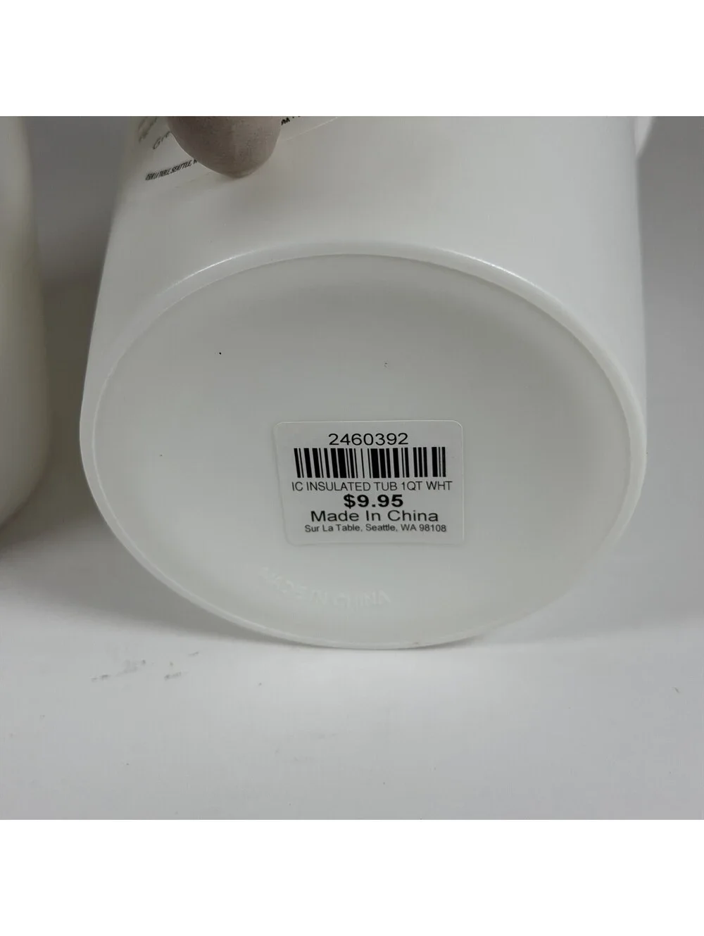 2 Sur La Table Insulated Ice Cream Tubs 1 Quart White Storage Location S-2